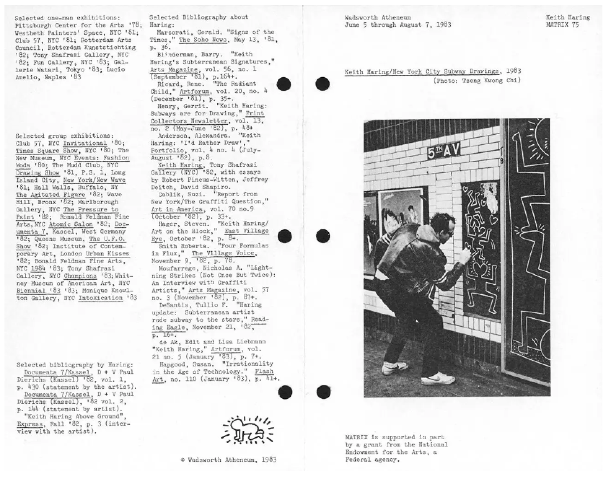 Keith Haring Vintage Keith Haring Subway Drawings 1983 Available